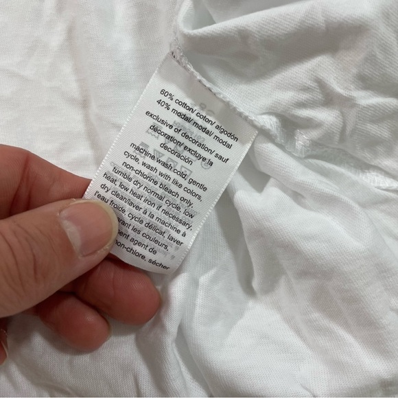 New Tommy Hilfiger Square Neck Smocked Shirt White Size XL - Picture 5 of 7